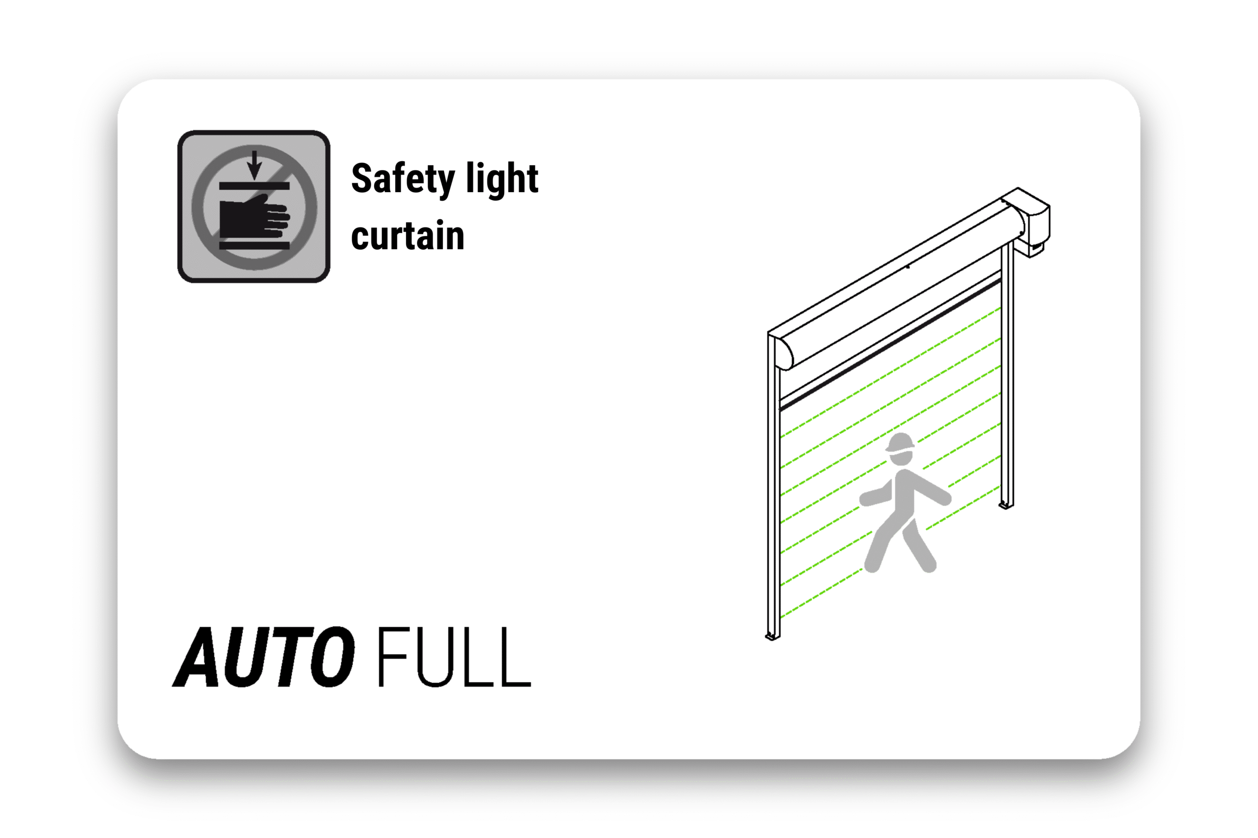 Safety light curtain image card