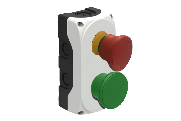 Mush green and stop push button box