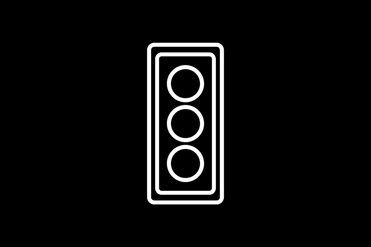 signal device spare parts icon black and white