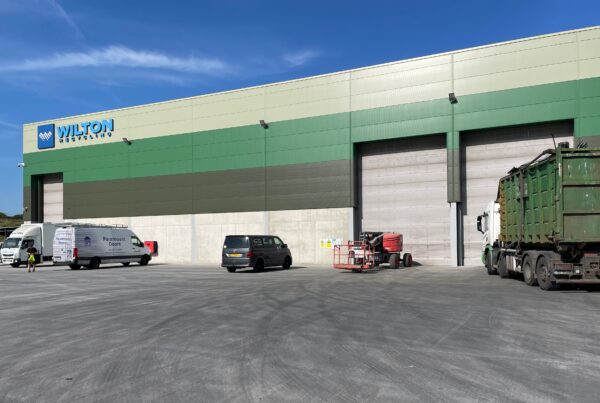 Large DUAL-AIR folding doors at Wilton Waste Ireland